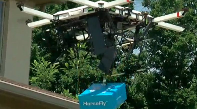 A Loveland company, Workhorse, is testing its delivery drone, HorseFly, around its own neighborhood. CONTRIBUTED BY WCPO-TV