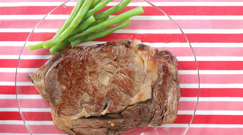 Bourbon-marinated steak. (Lauri Skrivan/St. Louis Post-Dispatch/TNS)