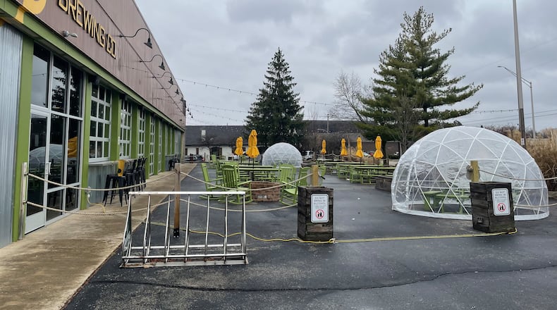 Eudora Brewing Company, located at 3022 Wilmington Pike in Kettering, has added two heated igloos to its patio for guests to enjoy.