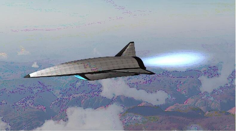Leidos has been selected by the U.S. Air Force Research Laboratory to develop an air-breathing hypersonic system. (AFRL/Leidos rendering)