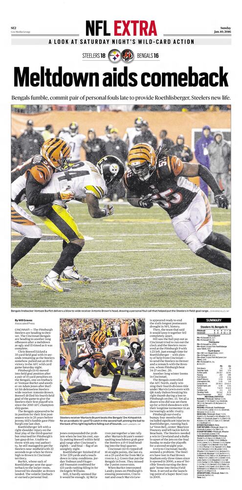 Dayton History Pages Bengals playoffs