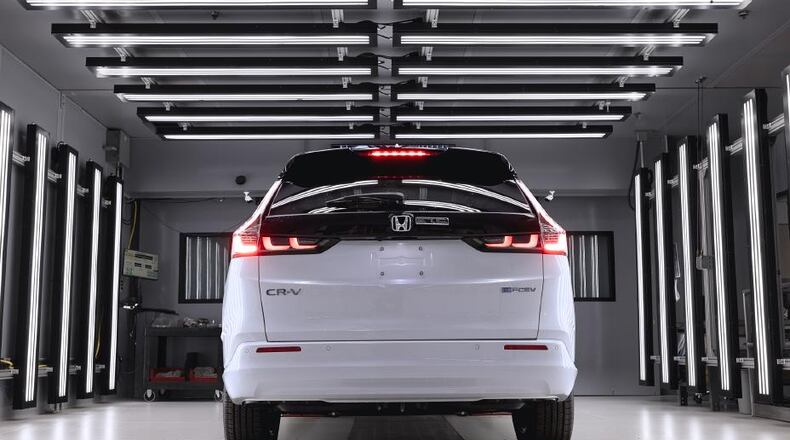 The all-new 2025 CR-V e:FCEV in the vehicle quality area at the Performance Manufacturing Center. Honda photo
