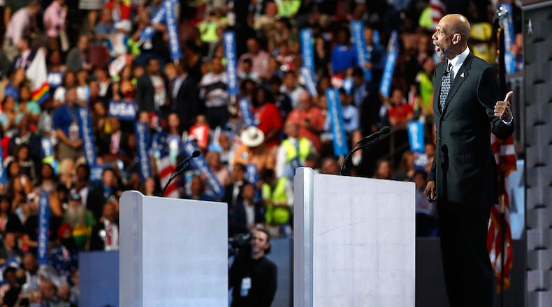 PHILADELPHIA, PA - JULY 28: on the fourth day of the Democratic National Convention at the Wells Fargo Center, July 28, 2016 in Philadelphia, Pennsylvania. Democratic presidential candidate Hillary Clinton received the number of votes needed to secure the party's nomination. An estimated 50,000 people are expected in Philadelphia, including hundreds of protesters and members of the media. The four-day Democratic National Convention kicked off July 25. (Photo by Aaron P. Bernstein/Getty Images)