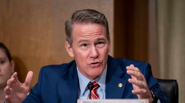 Sen. Jon Husted, R-Ohio, speaks during a Senate Health, Education, Labor, and Pensions Committee hearing on Capitol Hill in Washington in March 2025. (AP Photo/Ben Curtis, file)