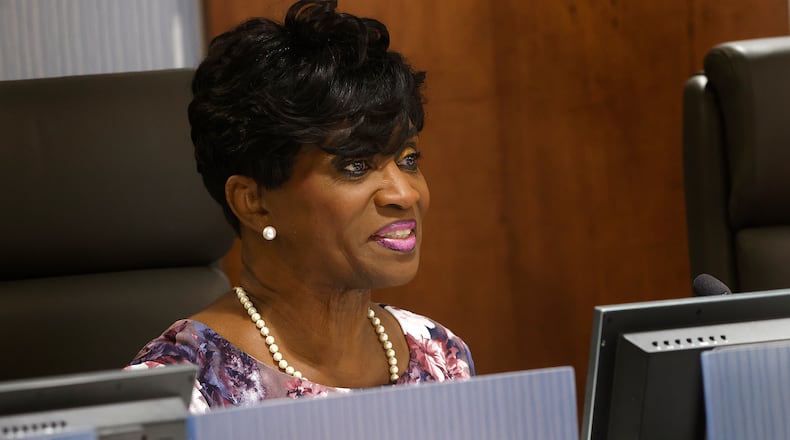 Newly elected Montgomery County commissioner Mary McDonald attends her first commission meeting, Tuesday, Jan. 7, 2025. MARSHALL GORBY\STAFF