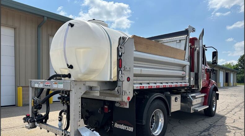Miami Twp. Public Works will introduce a Liquid Application System from Henderson Equipment to improve road safety this winter while protecting local waterways from chloride pollution. The new LAS allows for precise application of a salt brine solution before and during winter storms. CONTRIBUTED