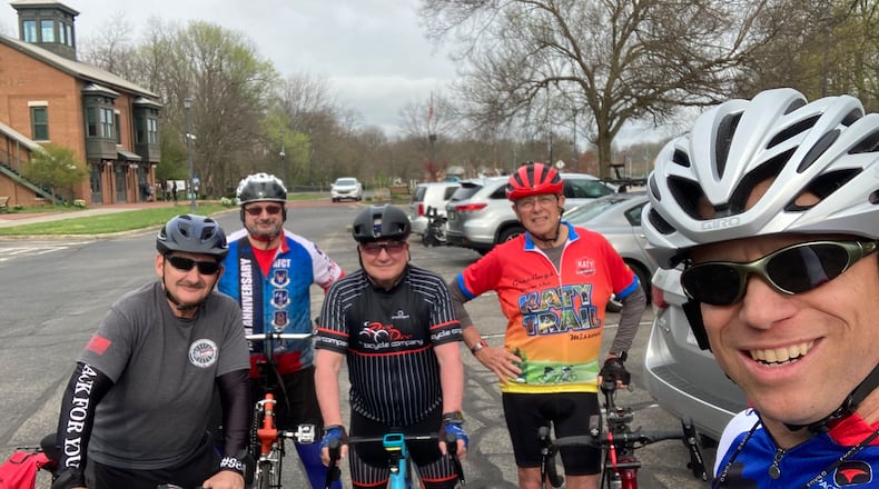 Veteran Tim Traub (right) has founded a local chapter of Project Hero, which aims to help veterans and first responders through bicycling. CONTRIBUTED