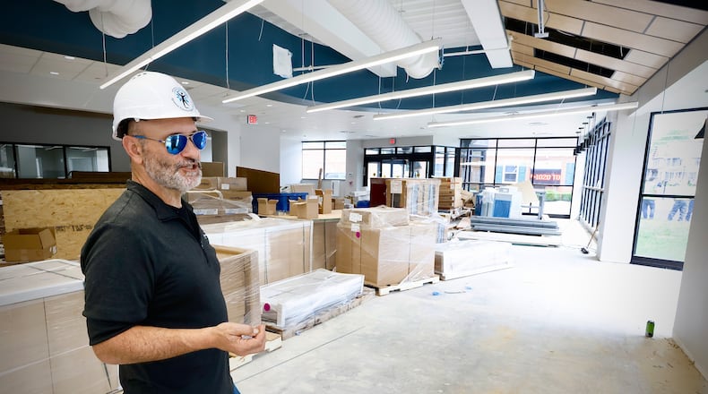 Greene County Public Library Director Karl Colón talks about the ongoing Xenia Community Library renovation, August 20, 2024. MARSHALL GORBY/STAFF