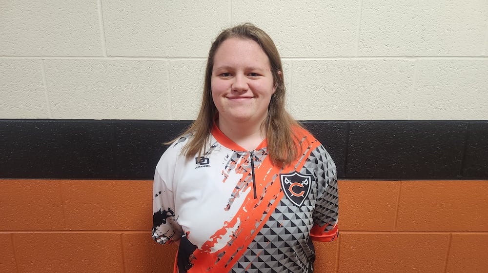 Coldwater senior Brittany Burden won the individual state title at the OHSAA Girls Division II State Bowling Tournament at HP Lanes. CONTRIBUTED