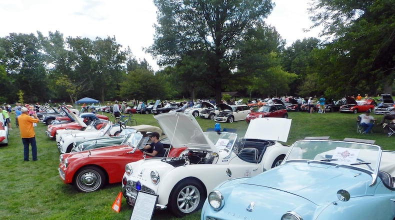 Triumph TR 2 and TR 3 cars at British Car Day at Eastwood MetroPark . ©2017 Photo by Mike Edgerton