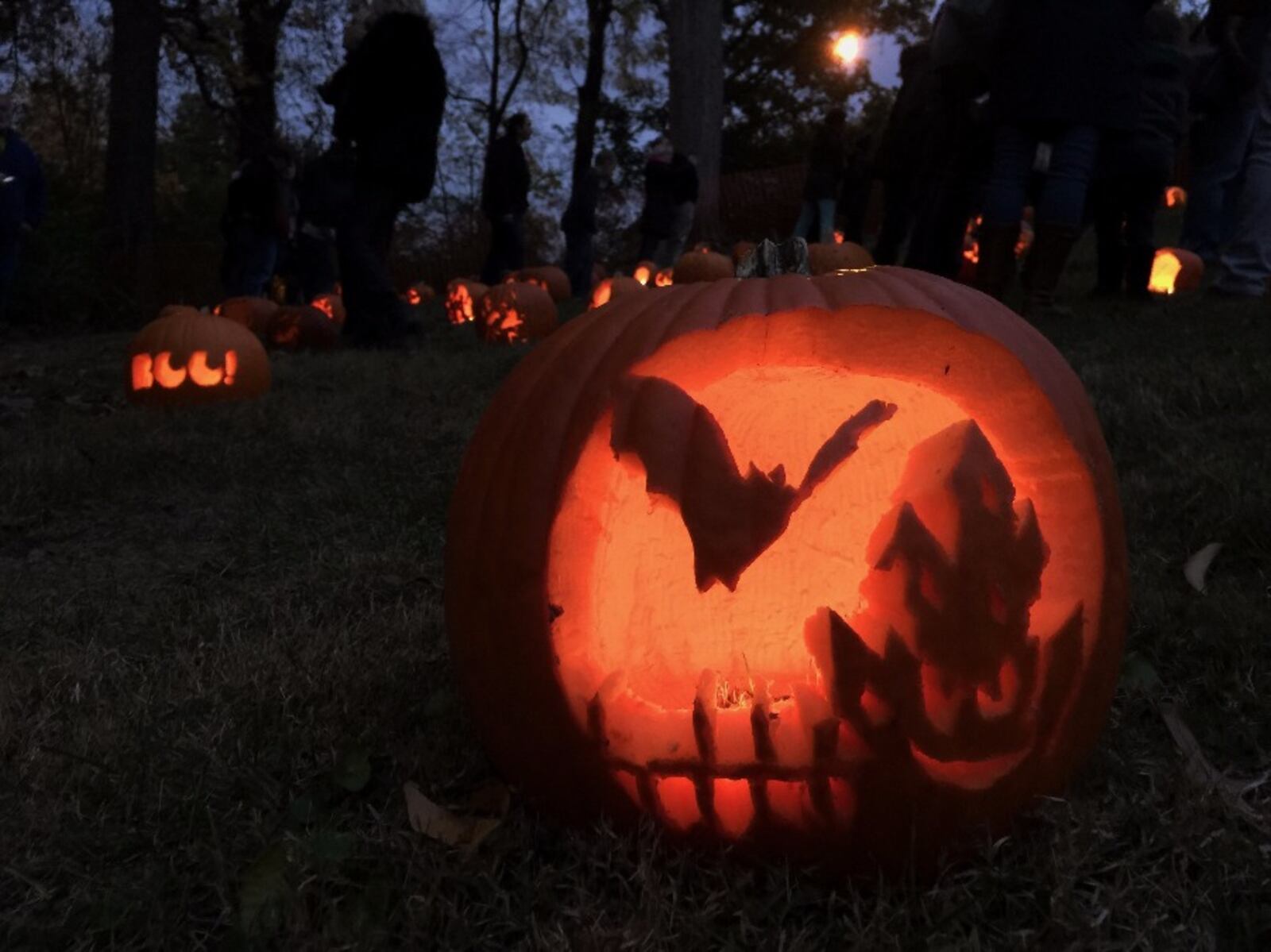 Cutline: Approximately 800 uniquely carved jack'o-lanterns on the hill behind the Greek Orthodox Church in the historic Grafton Hill neighborhood attracted hundreds of visitors Friday, Oct. 30. The Pumpkin Glow continues on Saturday evening, Oct. 31.