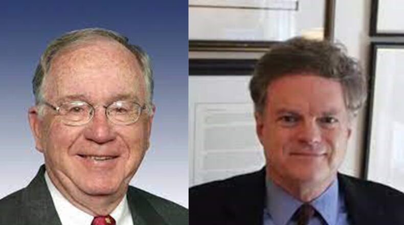 David L. Hobson (LEFT) is a native of Cincinnati, graduate of Ohio Wesleyan University and Ohio State Law School, and former President Pro Tempore of the Ohio Senate and U.S. Congressman from the 7th District of Ohio. John M. Bridgeland (RIGHT) is a native of Cincinnati, former Chief of Staff to U.S. Congressman (now Senator) Rob Portman (R-OH), former Director of the White House Domestic Policy Council under President George W. Bush, and is executive chairman of an initiative that has assembled nine U.S. presidential centers across Republican and Democratic administrations to protect and renew American democracy.