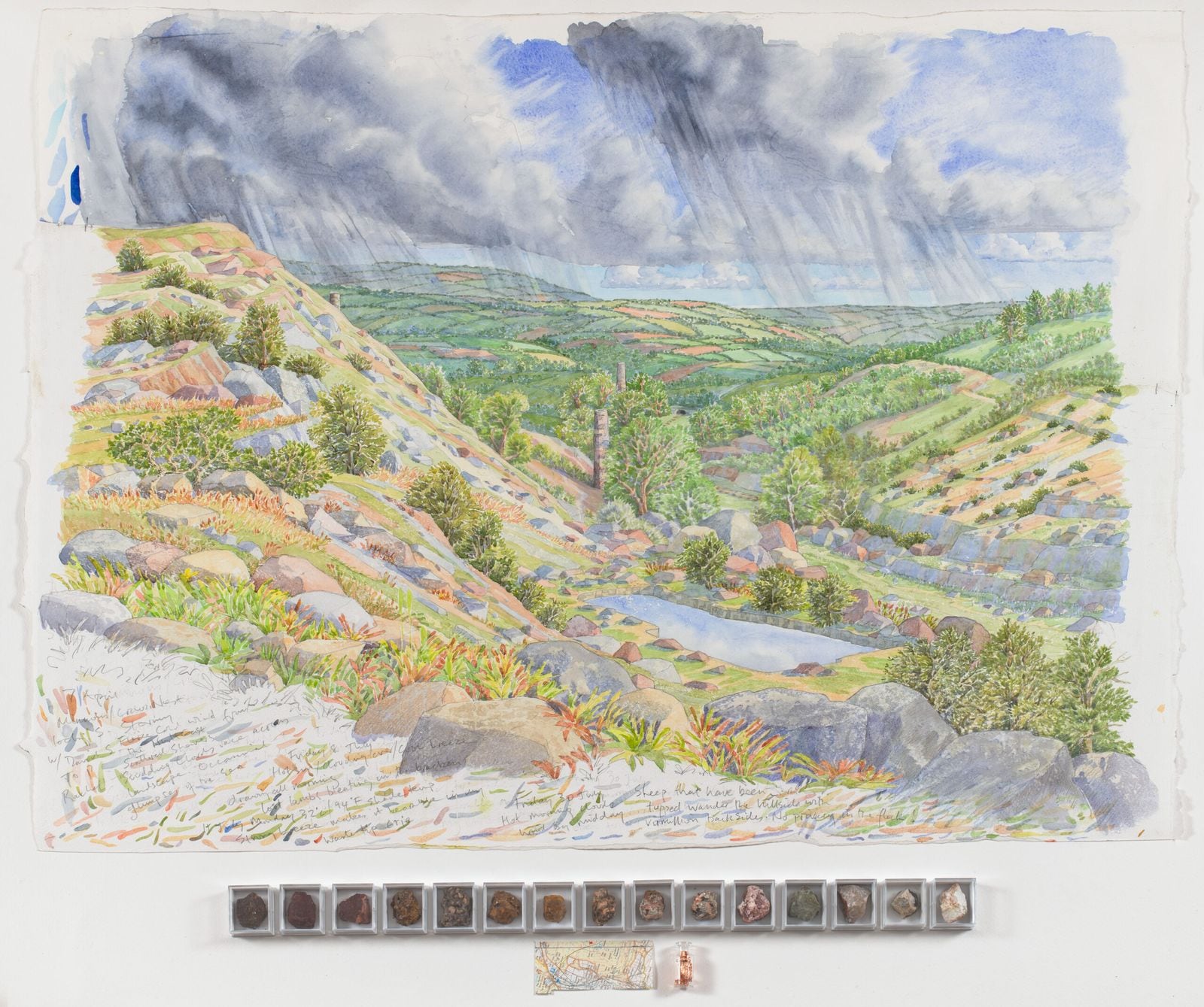 Tony Foster, "Rewilding: Minions to Crow’s Nest; Copper Mines Abandoned 1914, 2023." Photo: Paul Mounsey; Courtesy The Foster Museum. CONTRPBUTED