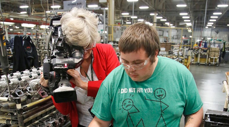 DMAX worker Jon Case builds exhaust gas recirculators for the Durmax Diesel truck engine. The latest Manpower survey of employers finds that manufacturing is an area with continued demand for qualified workers. TY GREENLEES / STAFF
