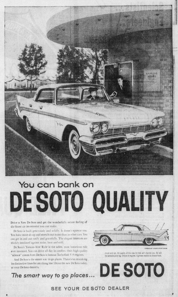 1950s Car advertisement vintage pages