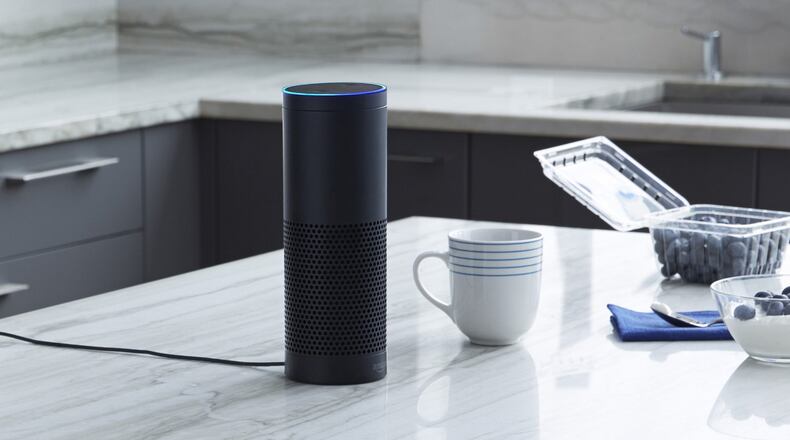Amazon Echo is a hands-free speaker you control with your voice. Amazon will be selling it and other smart home devices in Kohl’s stores. (Amazon/TNS)