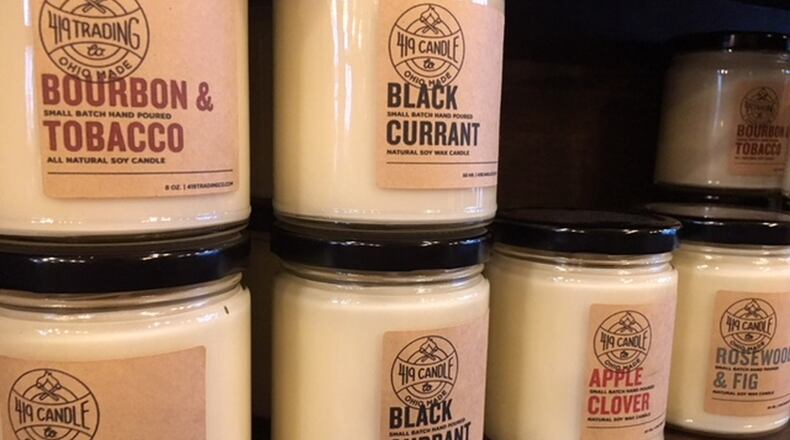 419 Candles, $18 These Ohio made candles come in wonderful scents like black currant, coriander and vanilla, rosewood and fig and heirloom grapefruit.