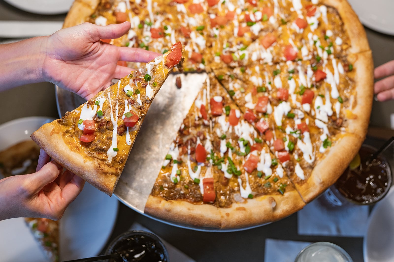 After debuting in 2024, Skyline Chili and Dewey’s Pizza have brought back the Skyline Dip Deluxe Pizza (THE MEISBERGERS)
