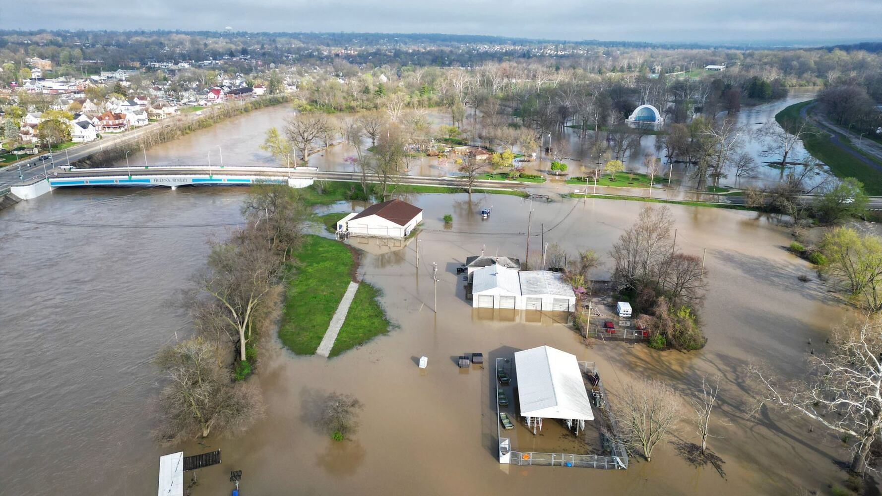 Great Miami River flooding Dayton