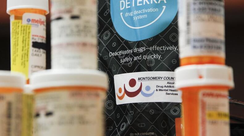 Powdered fentanyl continues to be a problem encountered by the Dayton Police Narcotics Bureau and The Montgomery County Sheriff’s Office Range Task Force during their drug seizures according to a statement from the agencies released Monday morning. CHRIS STEWART/PHOTO