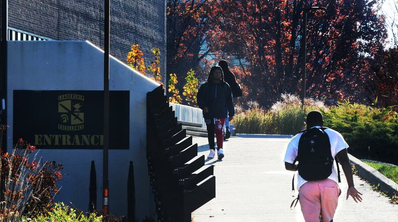 Students going to classes on the campus of Central State University Monday Nov. 4, 2022. MARSHALL GORBY\STAFF