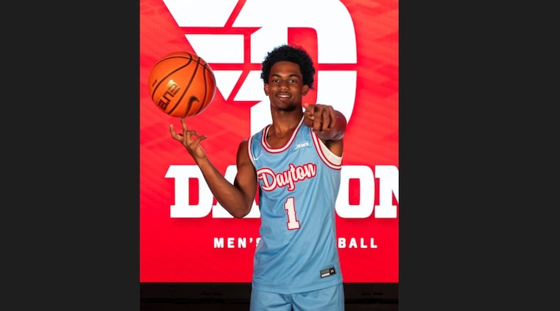 Jaron McKie poses for a photo at the Cronin Center during his visit to Dayton in September 2024. Contributed photo