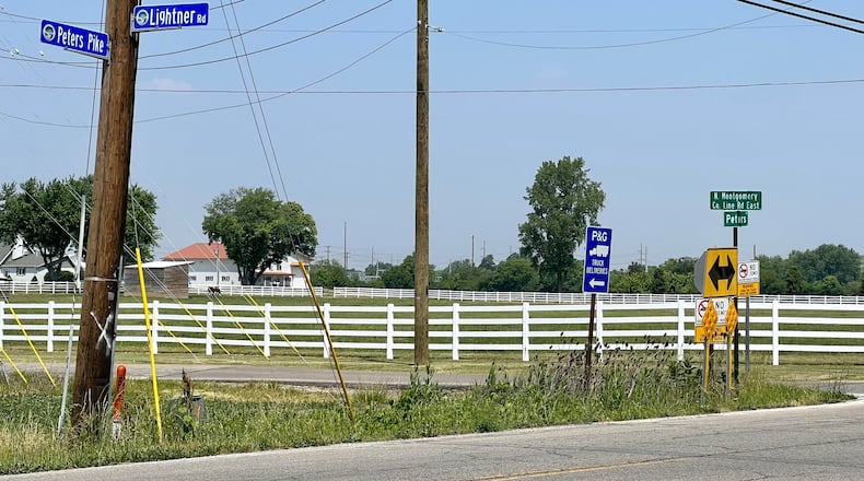 The Montgomery County commission approved the annexation of 86 acres of land located in Butler Twp. The property borders both Montgomery County Line Road and Peters Road, spanning south on Peters to Logistics Lane. AIMEE HANCOCK/STAFF