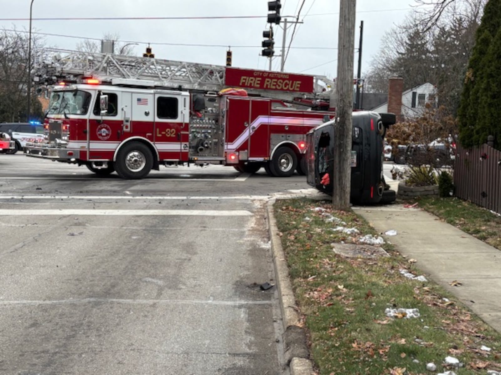 A crash on Dorothy Lane slows traffic. DON BALDUF / CONTRIBUTED