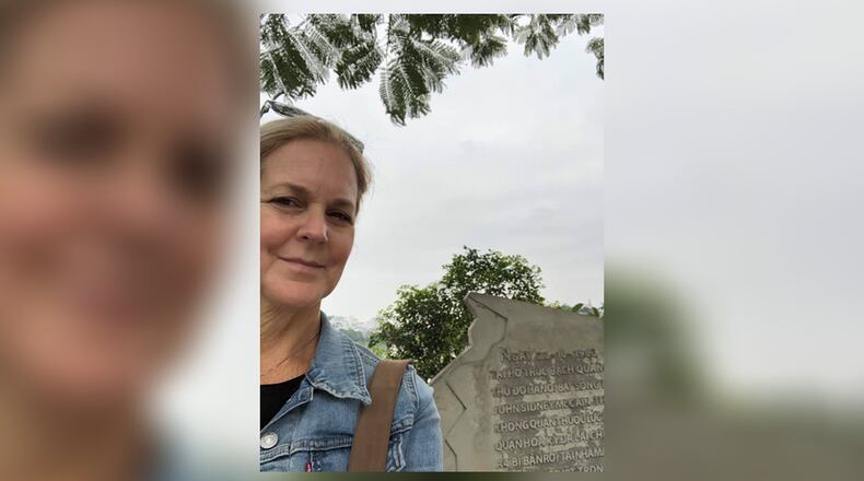 Bridget Federspiel visits the John McCain Memorial in Hanoi. CONTRIBUTED