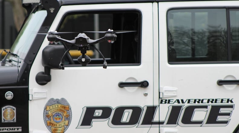Beavercreek police were among the first Dayton-area police agencies to start using unmanned aerial systems, or drones. CONTRIBUTED