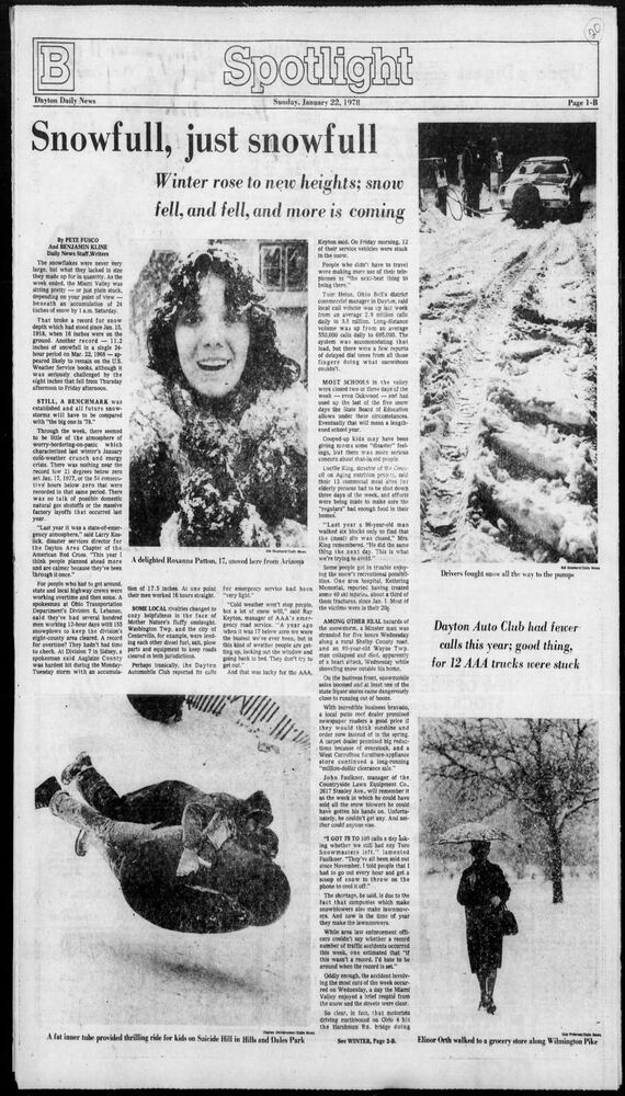 Winter Blizzard of 1978 Dayton