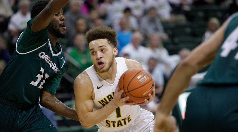 Wright State junior guard Justin Mitchell had a triple-double Saturday night against Green Bay. TIM ZECHAR/CONTRIBUTED PHOTO