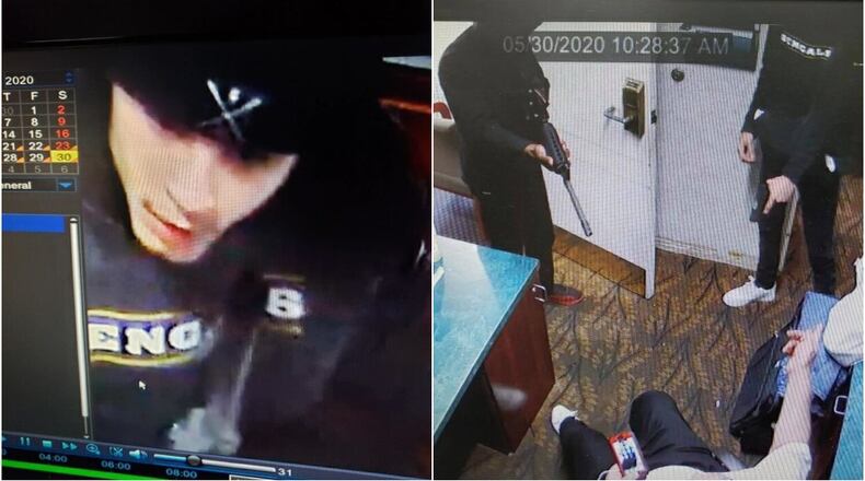 Middletown police have released photos of suspects the armed robbery Saturday morning at the Days Inn on Commerce Drive. SUBMITTED