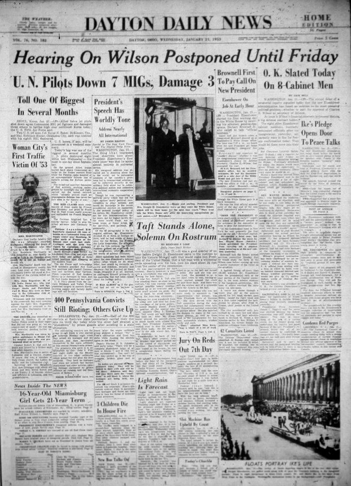 Presidential inauguration newspaper