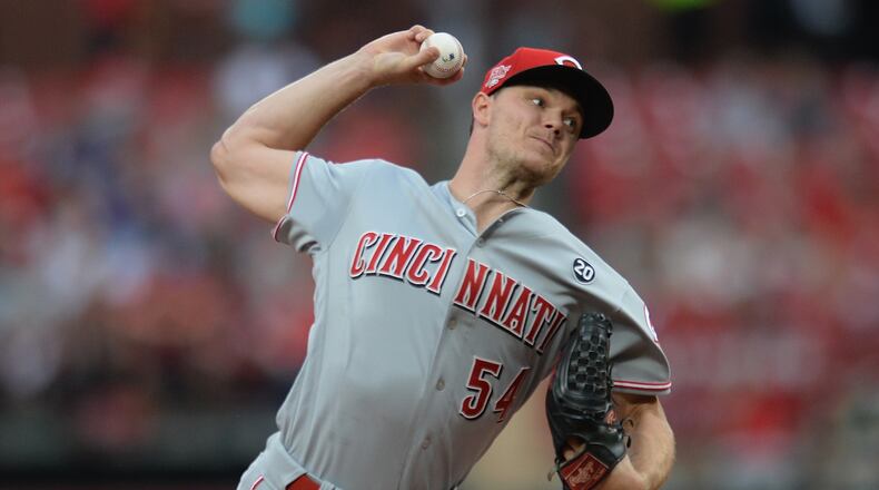 ST. LOUIS, MO - AUGUST 31: Starting pitcher Sonny Gray #54 of the Cincinnati Reds pitches in the first inning against the St. Louis Cardinals at Busch Stadium on August 31, 2019 in St. Louis, Missouri. (Photo by Michael B. Thomas/Getty Images)