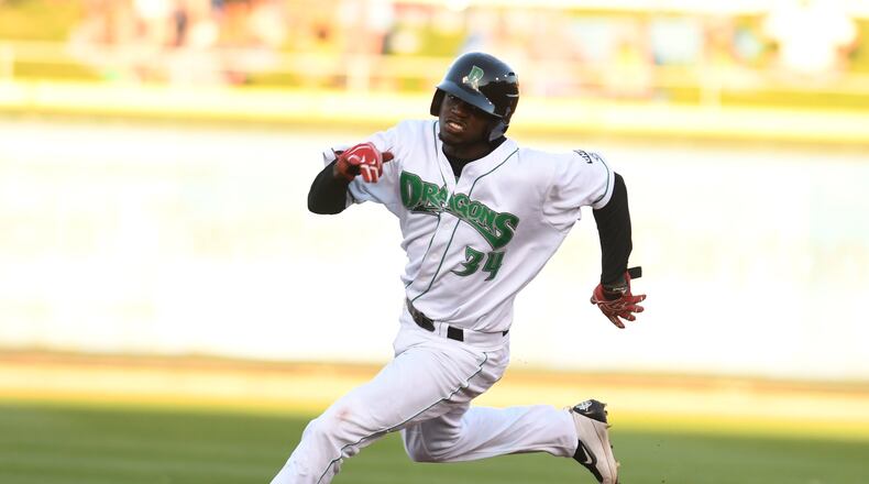 Dayton’s Michael Beltre runs the bases during Thursday night’s game vs. South Bend at Fifth Third Field.Nick Falzerano/Contributed photo