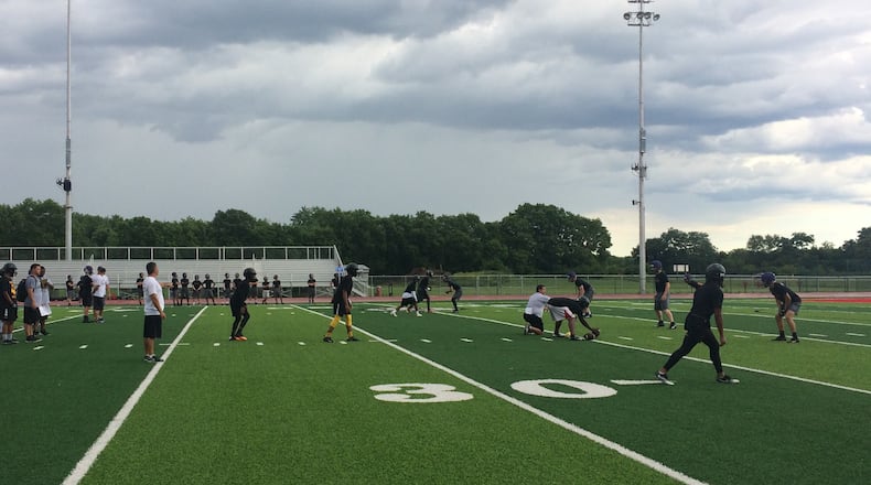 Bellbrook, Meadowdale and Stebbins competed in a 7 on 7 this week at Stebbins High School (Photo: Marcus Hartman/CMG Ohio)
