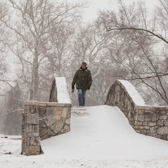 A hub of summer activity, Eastwood MetroPark turns into a winter wonderland with a dusting of snow. CONTRIBUTED