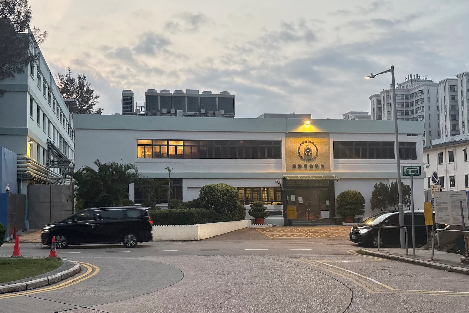 The exterior of Stanley Prison, where former lawmakers Jeremy Tam and Kwok Ka-ki were reportedly released early on Tuesday, April 29, 2025, is pictured in Hong Kong.(AP Photo/Kanis Leung)
