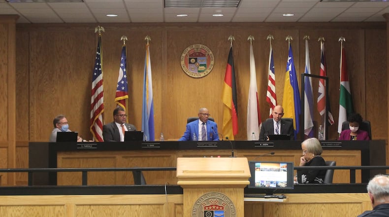 The Dayton City Commission became heated on Wednesday during discussions about the city manager's recommended 2023 budget. CORNELIUS FROLIK / STAFF