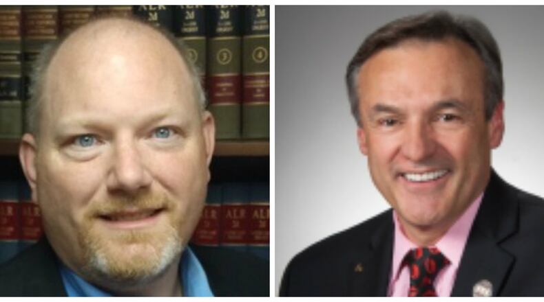 Democrat Jim Staton is running against Rep. Scott Lipps, R-Franklin, right, for the District 62 seat in the Ohio House of Representatives.