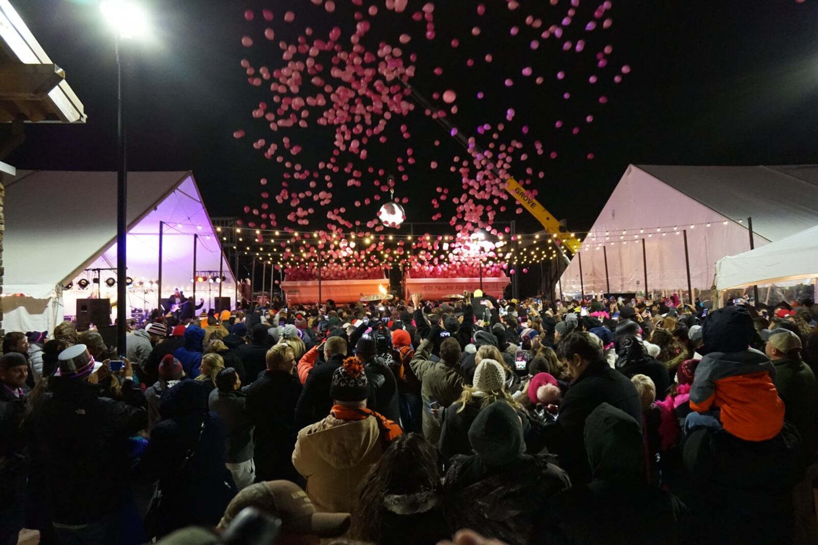 Scene from the 2015 New Year's Eve party at Austin Landing.