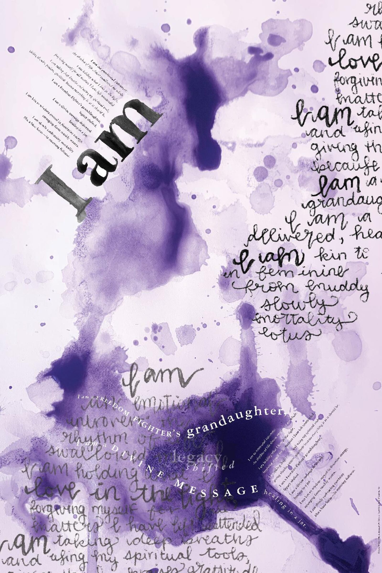 Process images from graphic design students at the University of Dayton. Gracie King: "Love In The Light."