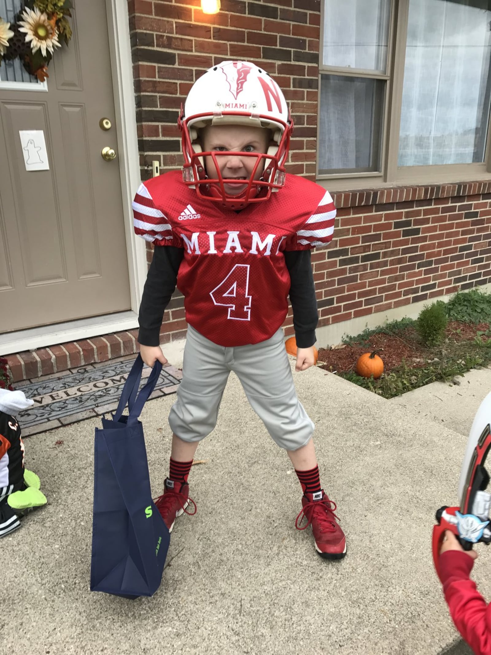 Quintin dressed for Halloween in 2016 as a Miami football player. CONTRIBUTED PHOTO