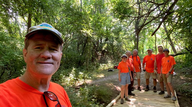 Ron Kelly (Left) and a group of volunteers at Caesar Creek State Park.