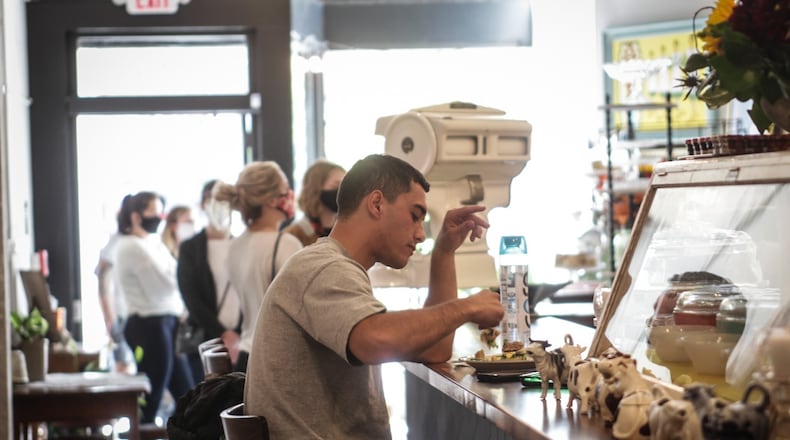 The Salt Block Biscuit Company on Third Street in the Fire Block District opened Tuesday September 22,2020.