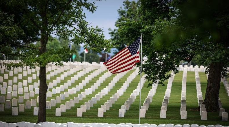 FILE: The flags were in place for Memorial Day weekend at the Dayton National Cemetery in 2022. JIM NOELKER/STAFF