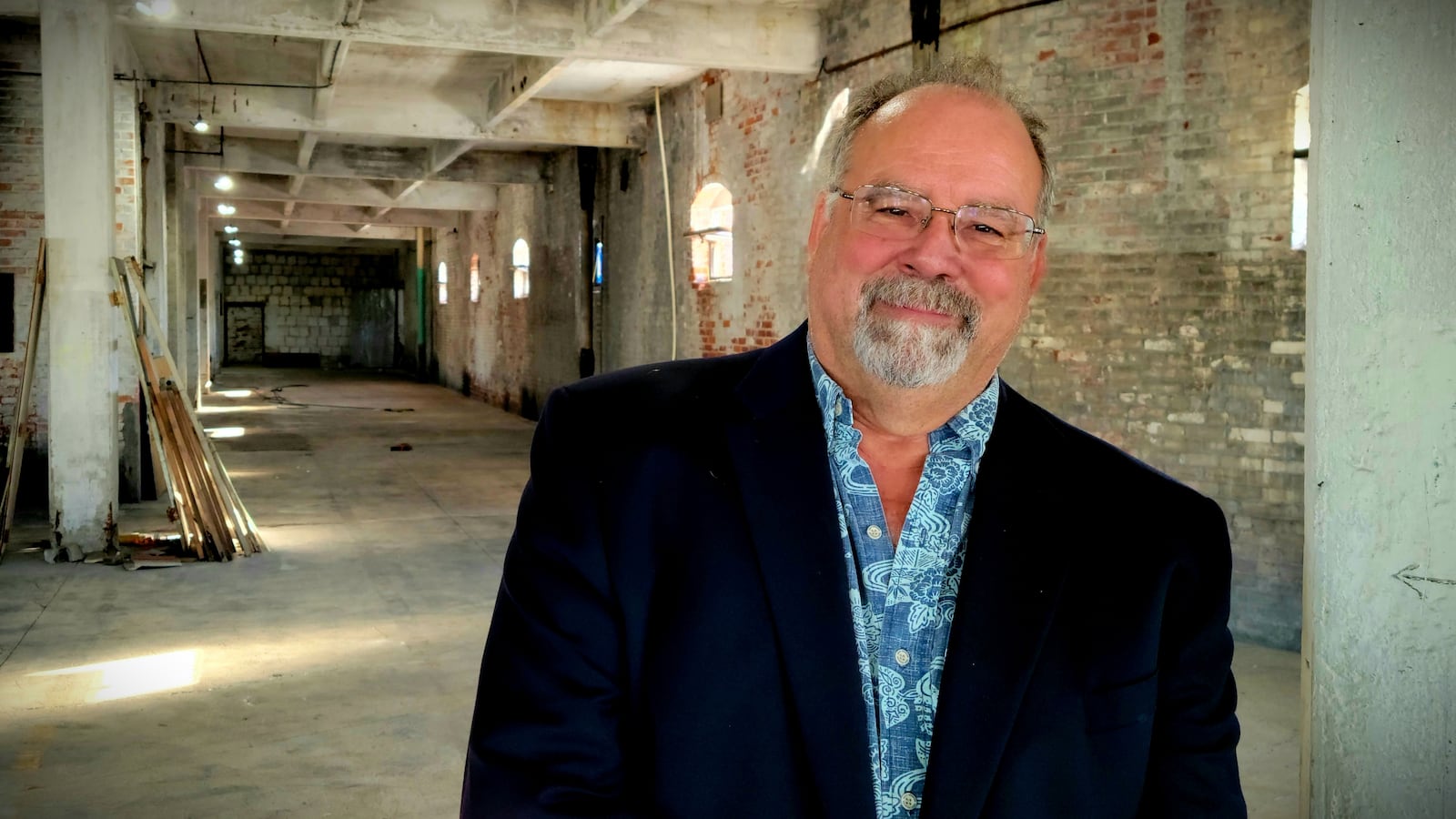 Air Force veteran Dr. Ross McNutt purchased the Eavey Exchange building with plans to turn the abandoned grocery store warehouse into an entrepreneurial hub. LONDON BISHOP/STAFF