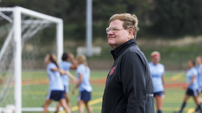 University of Dayton soccer coach Mike Tucker won his 300th career game Sunday when the Flyers knocked off Fordham. FILE PHOTO