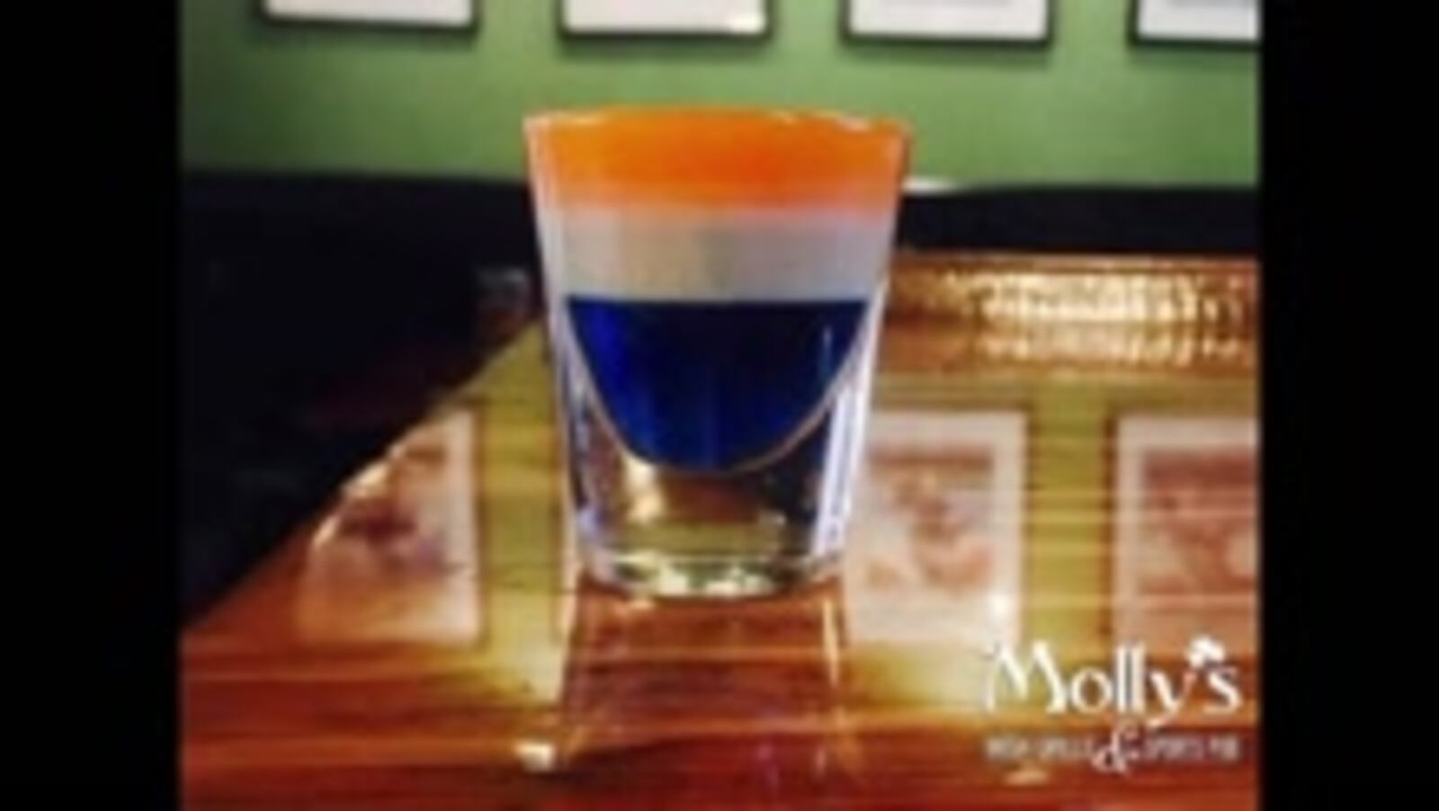 Molly's Irish Grille & Sports Pub offers "Tide Pod Challenge" shot.